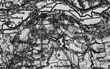 Old map of Kyrewood in 1899