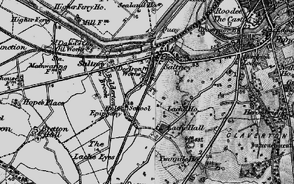 Old map of Lache in 1897