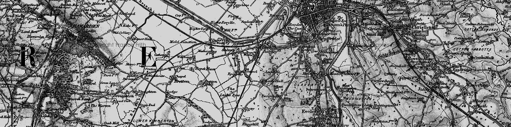 Old map of Lache in 1897