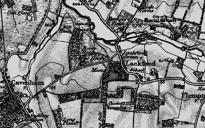 Old map of Lackford in 1898