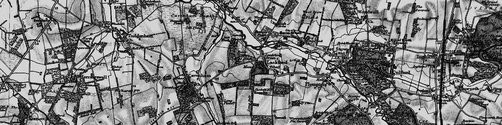 Old map of Lackford in 1898