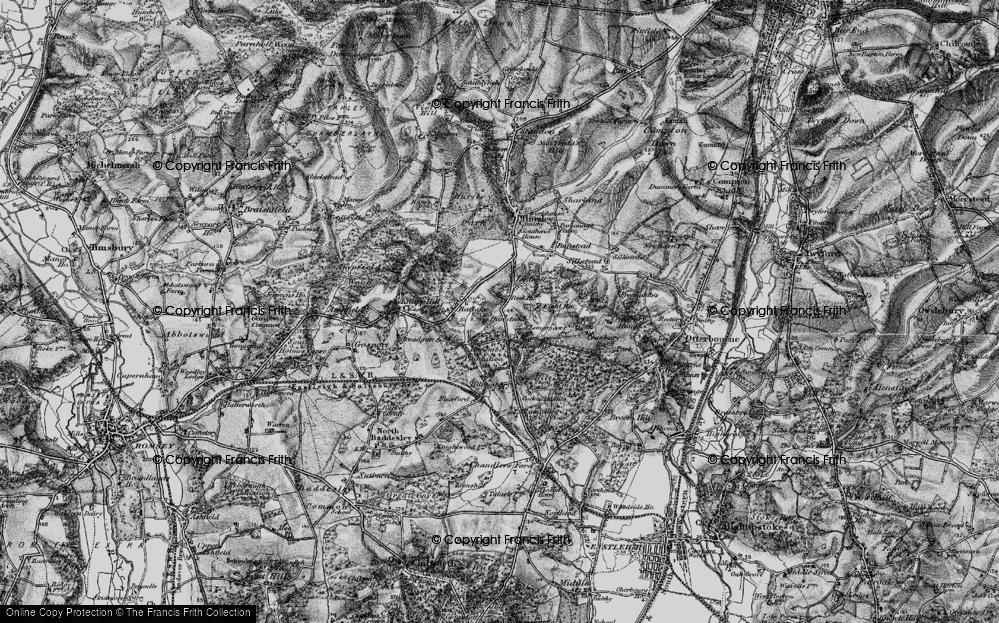 Old Map of Ladwell, 1895 in 1895