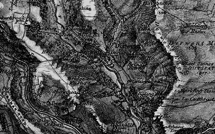 Old map of Ladybower Reservoir in 1896