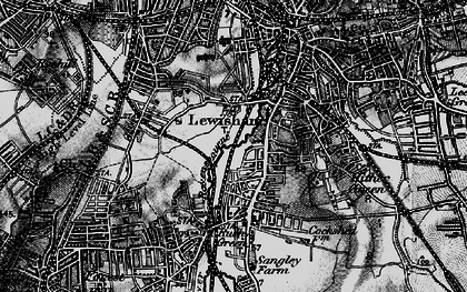 Old map of Ladywell in 1896