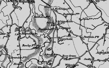 Old map of Lagness in 1895