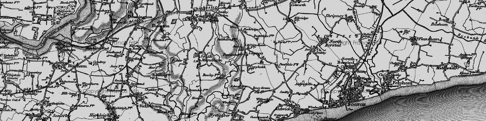 Old map of Lagness in 1895
