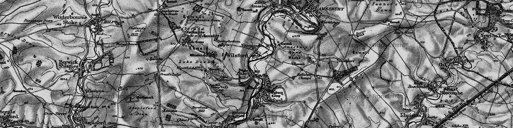 Old map of Amesbury Down in 1898