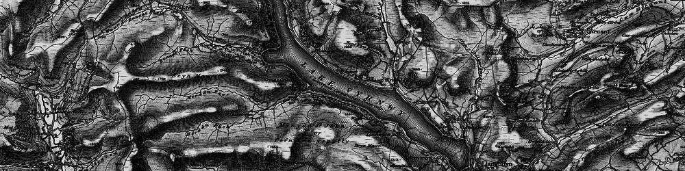 Old map of Afon Cedig in 1899