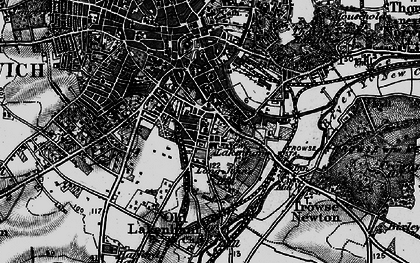 Old map of Lakenham in 1898