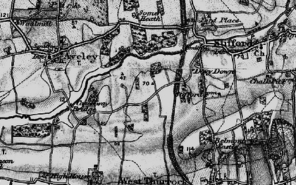 Old map of Thurrock Services in 1896