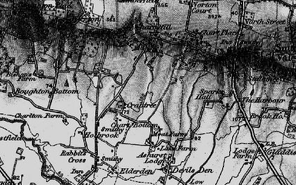 Old map of Lamb's Cross in 1895
