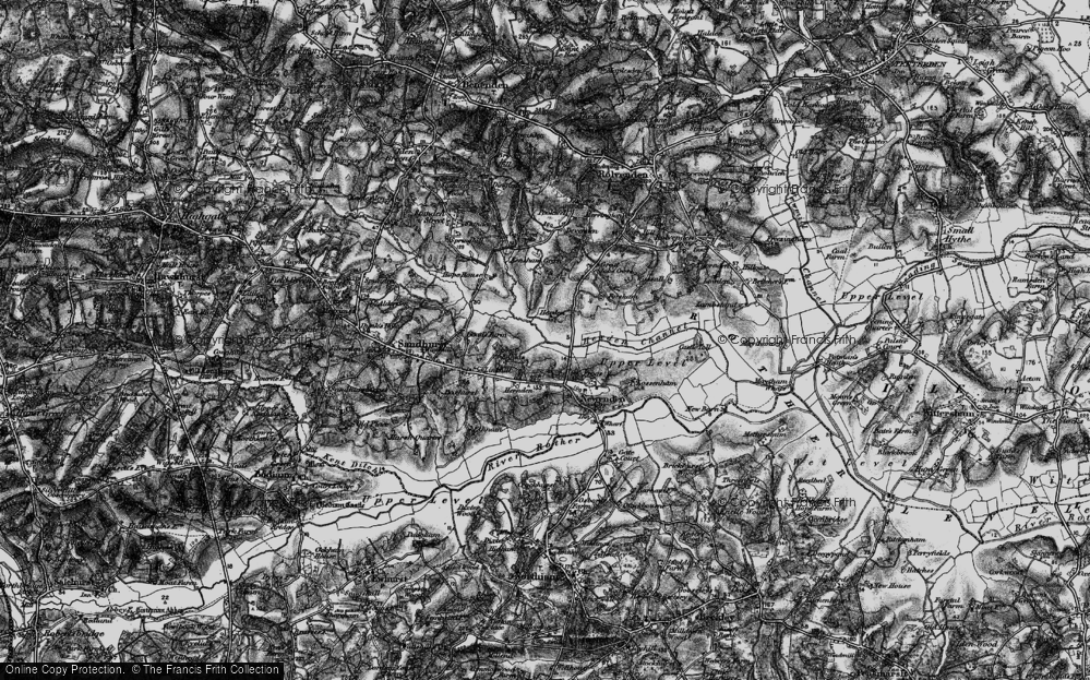 Old Map of Lamberden, 1895 in 1895