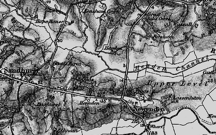 Old map of Lamberden in 1895