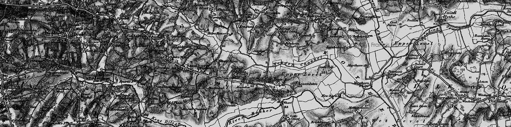Old map of Lamberden in 1895