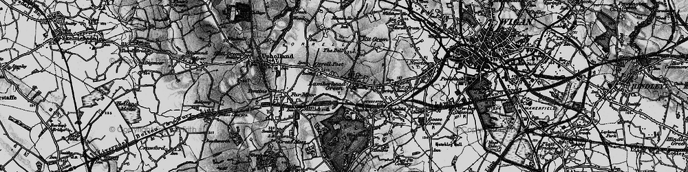 Old map of Lamberhead Green in 1896
