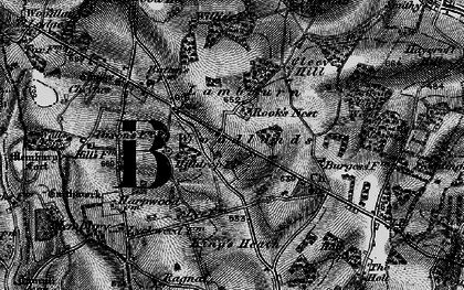 Old map of Lambourn Woodlands in 1895