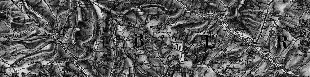 Old map of Lambourn Woodlands in 1895