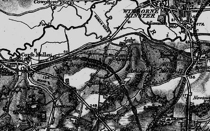 Old map of Lambs' Green in 1895