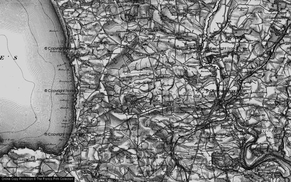 Old Map of Lambston, 1898 in 1898