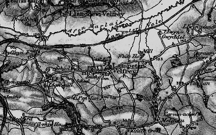 Old map of Afon Marlais in 1898