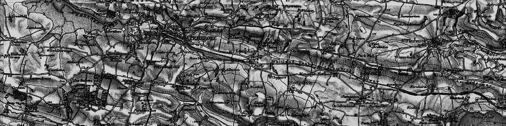 Old map of Lamphey in 1898