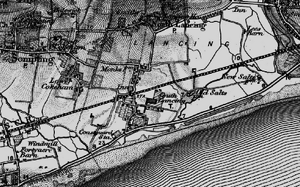 Old map of Lancing in 1895