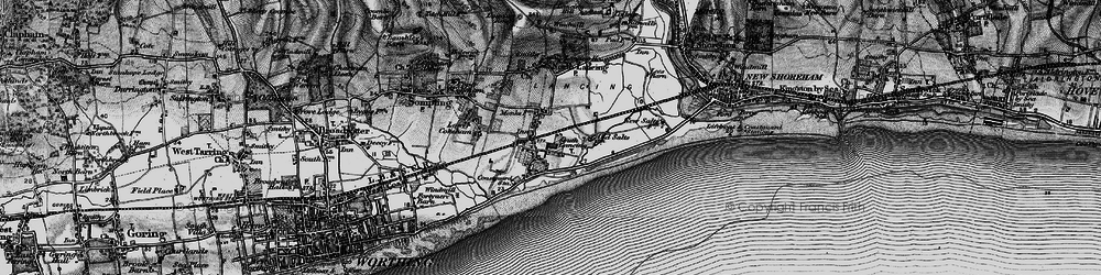 Old map of Lancing in 1895