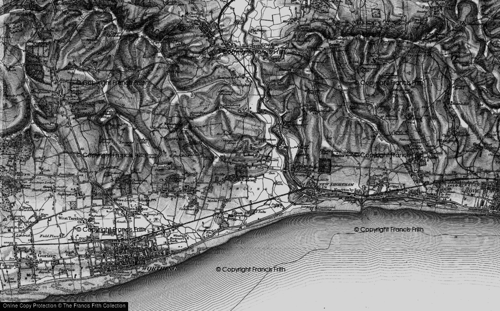 Old Map of Lancing College, 1895 in 1895