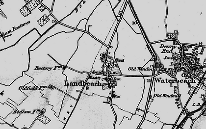 Old map of Landbeach in 1898