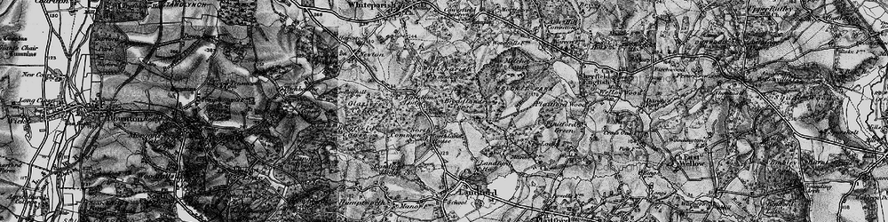 Old map of Whiteparish Common in 1895