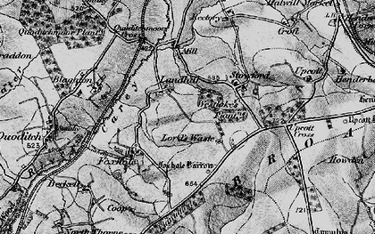 Old map of Blagaton in 1895