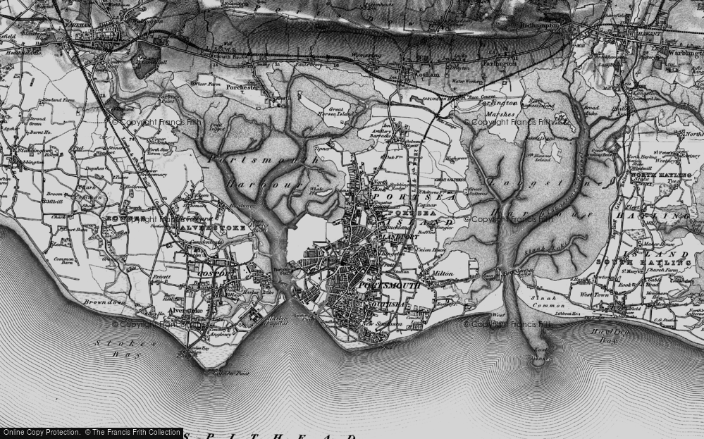 Old Map of Landport, 1895 in 1895