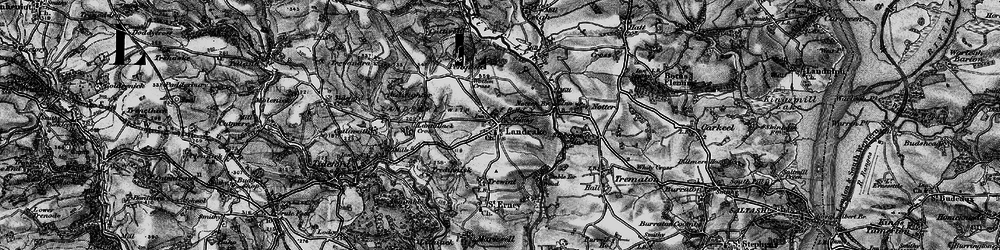 Old map of Landrake in 1896