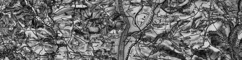 Old map of Landulph in 1896
