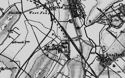 Old map of Landwade in 1898