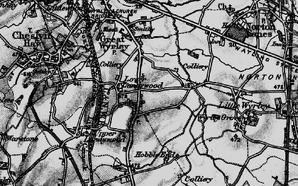 Old map of Landywood in 1898
