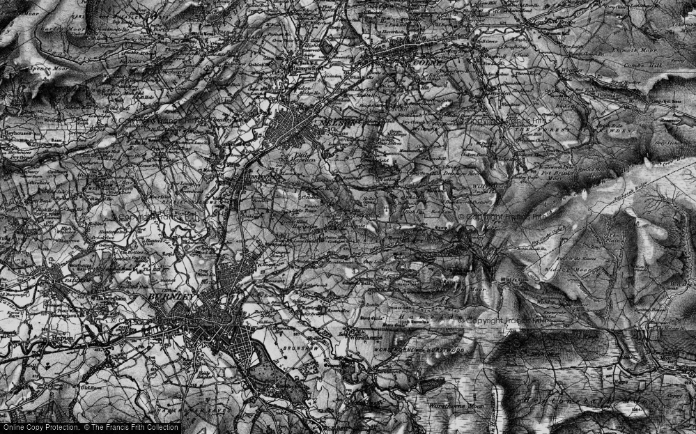 Old Map of Lane Bottom, 1898 in 1898