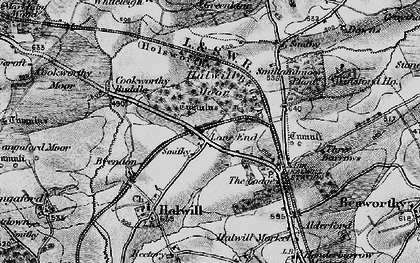 Old map of Lane End in 1895