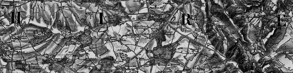 Old map of Lane End in 1895