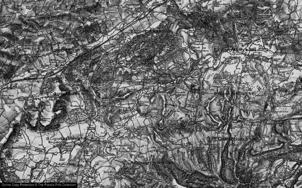 Old Map of Lane End, 1895 in 1895