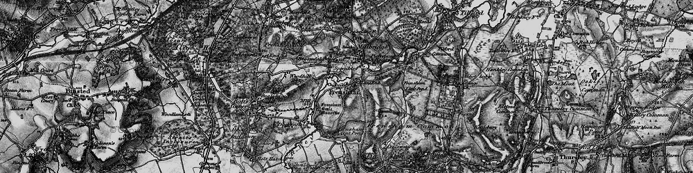 Old map of Lane End in 1895