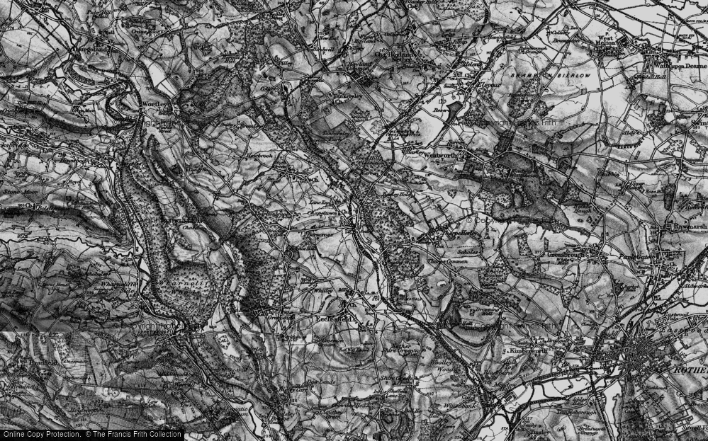 Old Map of Lane End, 1896 in 1896