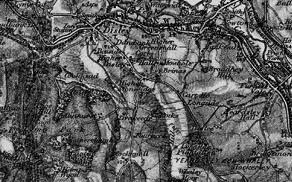 Old map of Lane Ends in 1896