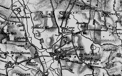 Old map of Lane Ends in 1897