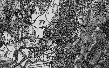 Old map of Lane Ends in 1898