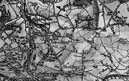 Old map of Lane Head in 1896