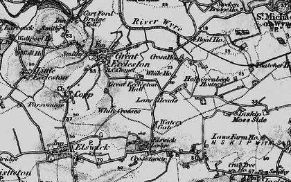Old map of Lane Heads in 1896