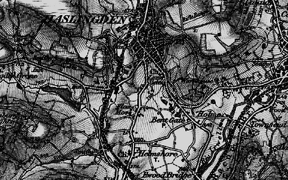 Old map of Lane Side in 1896