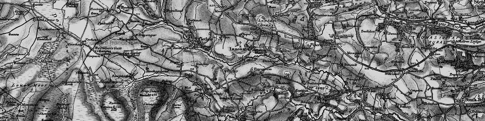 Old map of Laneast in 1895