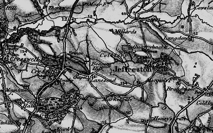 Old map of Lanesend in 1898